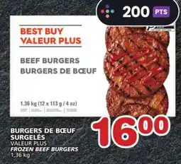 Marches Tradition VALEUR PLUS FROZEN BEEF BURGERS offer