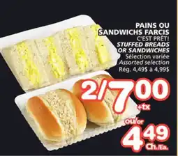 Marches Tradition C'EST PRÊT! STUFFED BREADS OR SANDWICHES offer