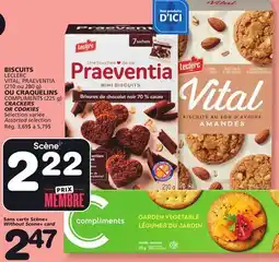 Marches Tradition LECLERC VITAL, PRAEVENTIA (210 ou 280 g) COMPLIMENTS (225 g) CRACKERS OR COOKIES offer