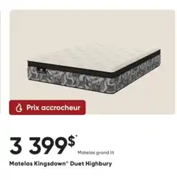Dormez Vous Matelas Kingsdown Duet Highbury offer