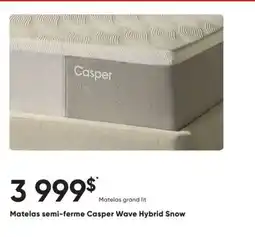 Dormez Vous Matelas semi-ferme Casper Wave Hybrid Snow offer