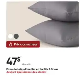 Dormez Vous Paire de taies d'oreiller en lin Silk & Snow offer