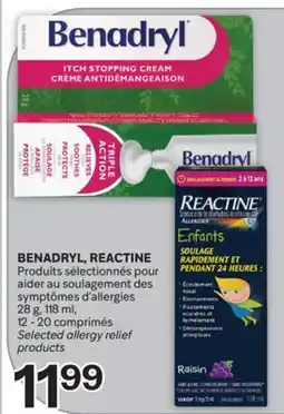 Brunet BENADRYL, REACTINE offer