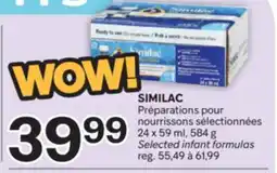 Brunet SIMILAC Préparations pour nourrissons sélectionnées offer