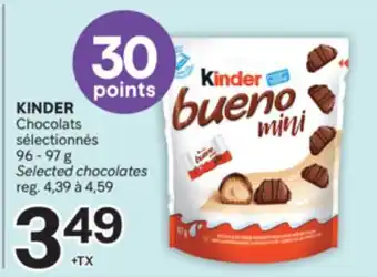 Brunet KINDER Chocolats sélectionnés offer