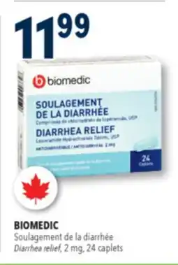 Familiprix Biomedic diarrhea relief 2mg caplets 24un offer