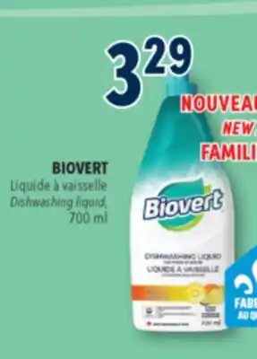 Familiprix BIOVERT, Dishwashing liquid offer