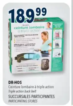 Familiprix DR-HOS, Triple action back belt offer