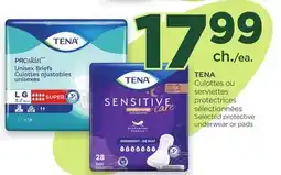 Proxim TENA Selected protective underwear or pads offer