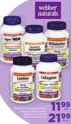 Proxim WEBBER NATURALS Selected vitamins or natural supplements offer