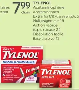 Proxim TYLENOL Acetaminophen Extra strength Nighttime, Rapid release Easy dissolve offer
