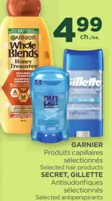 Proxim GARNIER Selected hair products, SECRET, GILLETTE Selected antiperspirants offer
