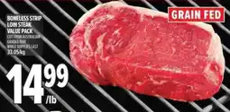 Metro Boneless strip loin steak value pack offer