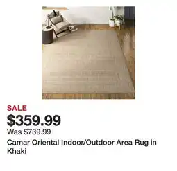 Wayfair Camar Oriental Indoor/Outdoor Area Rug in Khaki offer