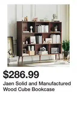 Wayfair Jaen Solid and Manufactured Wood Cube Bookcase offer