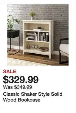Wayfair Classic Shaker Style Solid Wood Bookcase offer