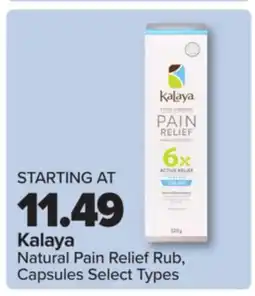 PharmaChoice Kalaya Natural Pain Relief Rub, Capsules offer