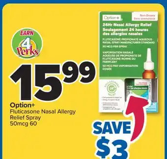 PharmaChoice Option+ Fluticasone Nasal Allergy Relief Spray offer