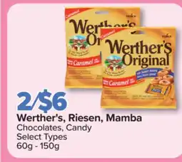 PharmaChoice Werther's, Riesen, Mamba Chocolates, Candy offer