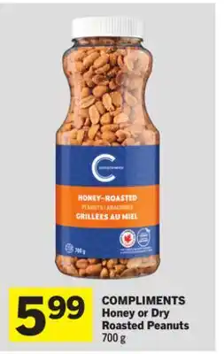 Foodland COMPLIMENTS Honey or Dry Roasted Peanuts offer