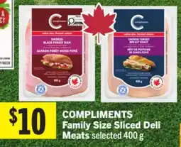 Foodland COMPLIMENTS Family Size Sliced Deli Meats offer