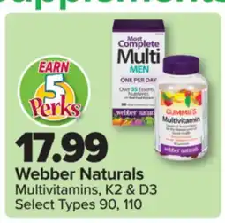 PharmaChoice Webber Naturals Multivitamins, K2 & D3 offer