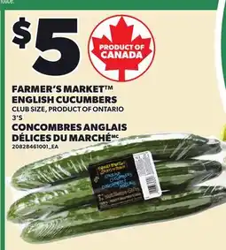 Independent Grocer FARMER'S MARKET ENGLISH CUCUMBERS, 3'S offer