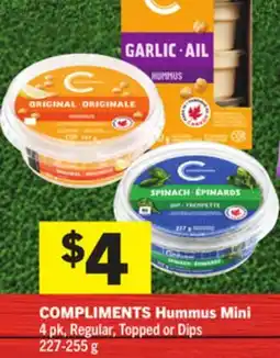 Foodland COMPLIMENTS Hummus Mini offer