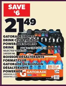 Independent Grocer GATORADE SPORTS DRINK CLUB PACK OR POWERADE SPORTS DRINK offer