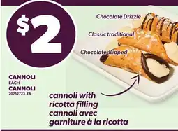 Independent Grocer CANNOLI offer