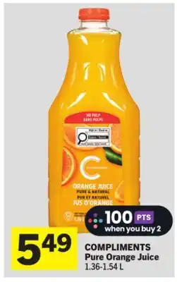 Foodland COMPLIMENTS Pure Orange Juice offer