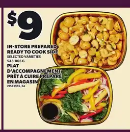 Independent Grocer IN-STORE PREPARED READY TO COOK SIDE offer