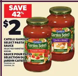 Independent Grocer CATELLI GARDEN SELECT PASTA SAUCE offer