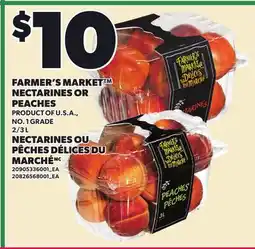 Independent Grocer FARMER'S MARKET NECTARINES OR PEACHES, 2/3 L offer