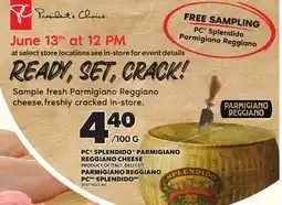 Independent Grocer PC SPLENDIDO PARMIGIANO REGGIANO offer