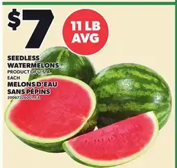 Independent Grocer SEEDLESS WATERMELONS, 11 LB AVG offer