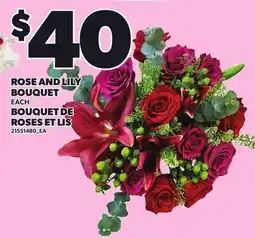 Independent Grocer ROSE AND LILY BOUQUET offer
