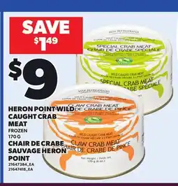 Independent Grocer HERON POINT WILD CAUGHT CRAB MEAT offer