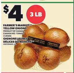 Independent Grocer FARMER'S MARKET YELLOW ONIONS, 3 LB BAG offer