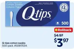 Walmart Q-tips cotton swabs offer