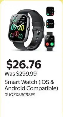 Walmart Smart Watch (iOS & Android Compatible) offer