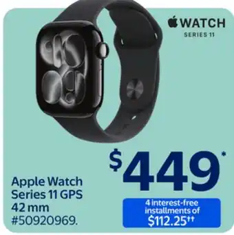 Walmart Apple Watch Series 11 GPS 42 mm offer