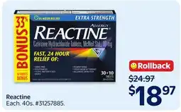 Walmart Reactine offer