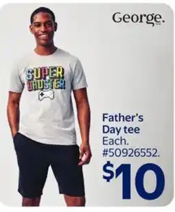 Walmart George Father's Day tee offer
