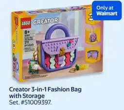 Walmart Lego Creator 3-in-1 Fashion Bag with Storage offer
