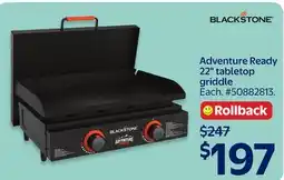 Walmart BLACKSTONE Adventure Ready 22 tabletop griddle offer