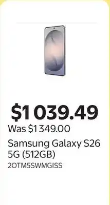 Walmart Samsung Galaxy S26 5G (512GB) offer