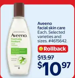 Walmart Aveeno facial skin care offer