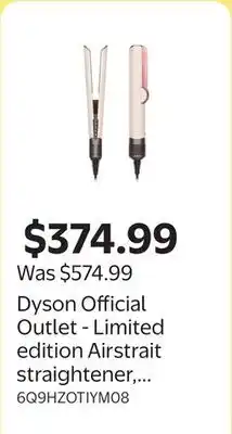 Walmart Dyson Official Outlet - Limited edition Airstrait straightener, Refurbished offer