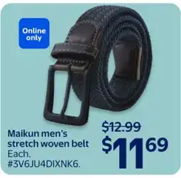Walmart Maikun men's stretch woven belt offer